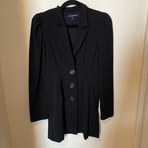 NWT Black blazer dress with gold buttons and shoulder pads
